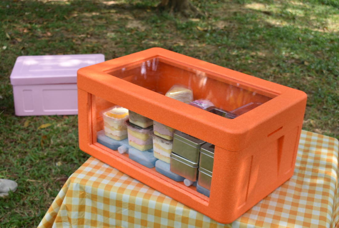 生鲜运输怕受潮、包装没辨识度?富扬EPP彩色保温箱来救场